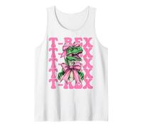 Tiranosaurio Rex T-Rex Dinosaurio niña mamá Coqueta Arco Camiseta sin Mangas