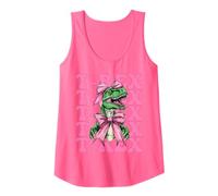 Tiranosaurio Rex T-Rex Dinosaurio niña mamá Coqueta Arco Camiseta sin Mangas