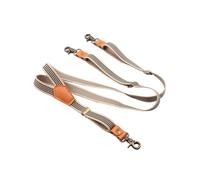 Tirantes ajustables para hombre, correas elásticas casuales con espalda en Y, cinturón resistente, Rayas Beige, Length 110cm Width 2cm