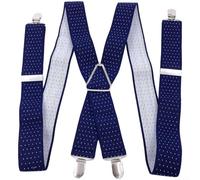 Tirantes ajustables para hombres y mujeres, tirantes elásticos de 3,5 cm de ancho con 4 clips fuertes, hasta 110 cm de longitud, correas de poliéster duraderas para pantalones, accesorio de moda