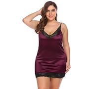 Tirantes atractivos del cordón de la ropa interior pijamas atractivos del camisón de yardas grandes tentaciones grasa paquete de cadera,Winered,XXXL