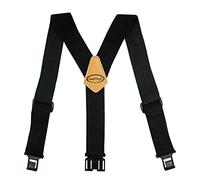 Tirantes de clip para cinturón para hombre Perry con 2 pulgadas de ancho, tirantes no metálicos para vestido casual, lugar de trabajo, Negro, Small/Medium/Large/X-Large