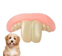 Tirantes de dientes de perro, divertidos dientes falsos de silicona, accesorios para mascotas para ejercicio en interiores, familia, Navidad, amigos, estimulación mental, viajes, exteriores, juego en