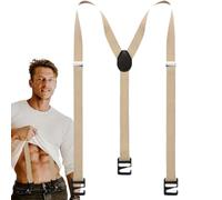 Tirantes elásticos para hombre, cinturón invisible con espalda en Y debajo | Tirantes de trabajo ajustables, accesorios de moda debajo de la ropa para esquí, senderismo, escalada, camping, ciclismo
