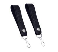 Tirantes escoceses Sporran - Cinturón de cuero celta en relieve con gancho de metal - Cierre de botón ajustable Sporran - Accesorios de falda escocesa para hombre, Negro, Taille unique