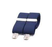 Tirantes Hombre Hechos a mano. Tirantes para pantalones hombre con 3 pinzas extrafuertes. Elásticos originales, con Estilo y Durabilidad. (Azul Navy)