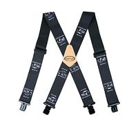 Tirantes MELOTOUGH para hombre, completamente elásticos, de 5 cm de ancho, parte trasera en X, tirantes de trabajo resistentes, Large