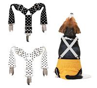 Tirantes Pantalones 2 Piezas Pañales para Perros Arnés para Pañales para Perros, Tirantes para Pañales Femeninos Pañales Lavables para Perras Reutizables y Duraderos Ropa para Mascotas