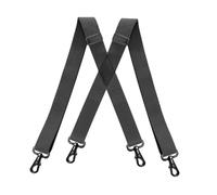 Tirantes para pantalones hombre Tirantes elásticos resistentes y altos con 4 ganchos a presión de 3,5 x 120 cm for hombre, ajustables, for trabajo Tirantes elásticos para pantalones hombre(Dark Grey)