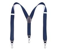 Tirantes resistentes con ganchos giratorios, pantalones vaqueros de trabajo para hombre, espalda en Y grande, tirantes elásticos ajustables y altos con correa para cinturón, azul, Talla única