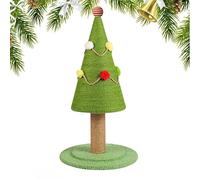Tiraper gato con árbol de Navidad, árbol de Navidad con gato | Tiraa forma de dibujos animados para gatos que viven en casa, herramienta de relajación de sisal natural. Simpáticos ornamentos