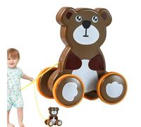 Tirar de los juguetes durante 1 año, Tirar del juguete, Divertido juguete push-pull para animales, Diferentes estilos de juego, neumáticos silenciosos, juguetes educativos para caminar y equilibrar
