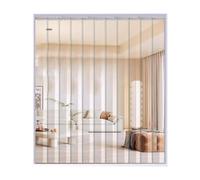 Tiras aislantes de PVC para puerta, kit de tope de vinilo impermeable para puertas exteriores, mantiene el calor, se adapta a refrigeradores, congeladores, 135 x 250 cm