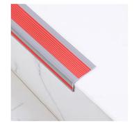 Tiras Antideslizantes for escaleras, peldaños de Goma de PVC fáciles de Instalar, Borde Autoadhesivo en Forma de L, Longitud 1 m, 1,2 m, 1,5 m(Red,1.5M)