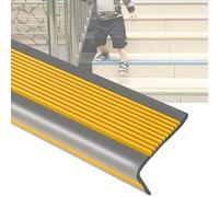 Tiras antideslizantes para bordes de escalera, 16.4 pies, protector de PVC antideslizante e impermeable para borde de escalera, peldaños de tracción autoadhesivos