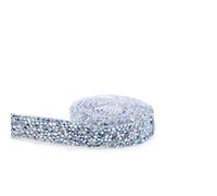 Tiras autoadhesivas de cristales de imitación, Cinta autoadhesiva de diamantes de imitación 1 yarda Multicolor 1-3 cm(1.5cm Ab White)