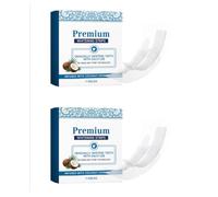 Tiras Blanqueadoras de Aceite de Coco, Paquete de 7 Pares - Blanquea los dientes gradualmente, fórmula suave, tecnología de aplicación en seco sin enjuague, aroma fresco a hierbas, sonrisa radiante