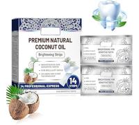 Tiras blanqueadoras de coco y menta, tiras antideslizantes que protegen el esmalte, kit blanqueador para dientes sensibles, limpieza dental para un aliento fresco