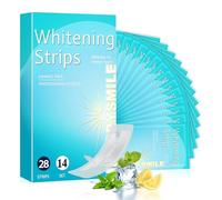 Tiras blanqueadoras de dientes, 28 unidades, blanqueamiento dental, blanqueamiento suave para el hogar, reduce eficazmente la decoloración dental, blanqueamiento suave para una sonrisa radiante