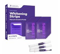 Tiras Blanqueadoras De Dientes Moradas, Tiras Antideslizantes Suaves, Tiras Blanqueadoras Moradas Para Proteger Los Dientes Y Eliminar Manchas (C)