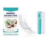 Tiras blanqueadoras de dientes suaves para dientes blancos, tiras blanqueadoras de menta de coco, cuidado del esmalte, tratamiento de 7 días, eliminación profunda de manchas (7Pcs)
