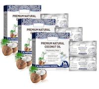 Tiras blanqueadoras de menta de coco, tira antideslizante segura para esmalte, kit de golpeo de dientes, tiras de dientes W-hitening para dientes, removedor de manchas de dientes, blanqueamiento