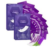 Tiras Blanqueadoras Dentales Amarillas Profesional, Blanqueamiento de Acción Rápida,Elimina Manchas,Sonrisa Iluminada, Sabor a Menta,Fáciles de Usar,Ideales para Todo Tipo de Dientes (2Piezas)