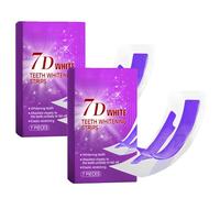 Tiras blanqueadoras dentales moradas 7D, tiras blanqueadoras y refrescantes para los dientes, cuidado bucal sin sensibilidad. (2box)