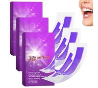 Tiras Blanqueadoras Dentales, Solución Blanqueadora de Resultados Rápidos, Blanqueamiento Dental Suave para Dientes Sensibles, Eliminación de Manchas y Corrección de Color (3Piezas)