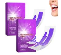 Tiras Blanqueadoras Dentales, Solución Blanqueadora de Resultados Rápidos, Blanqueamiento Dental Suave para Dientes Sensibles, Eliminación de Manchas y Corrección de Color (2Piezas)