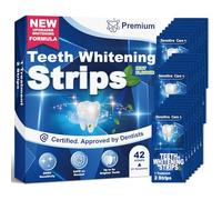 Tiras Blanqueadoras Dientes Blanqueador Dental - Vinmall 42 teeth Whitening Strips 21 Sesiones Blanqueamiento Dental Blanqueadores Dentales Seguro para Dientes para Café vino, Tabaco y Otras Manchas