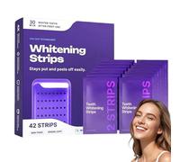 Tiras Blanqueadoras Dientes Morado, 42 Piezas Teeth Whitening Strips, Fácil De Usar, Para El Café, Vino Y Tabaco Manchas, Amarillo e ilumina la Sonrisa