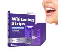 Tiras Blanqueadoras Moradas, 28 Tratamientos Correctoras de Color, Blanqueamiento Profundo - Seguras para el Esmalte, Ajuste Cómodo, Eliminan Eficazmente las Manchas Dentales