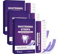 Tiras blanqueadoras moradas para la limpieza diaria de los dientes, tiras de blanqueamiento de dientes moradas para dientes sensibles, corrector de color y blanqueador, tiras quitamanchas dentales, 7