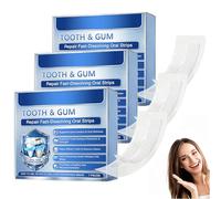 Tiras bucales para el cuidado de dientes y encías, tiras blanqueadoras que no dañan el esmalte, eliminan las manchas de café, vino y tabaco, tiras adhesivas suaves de 30 minutos (3Piezas)