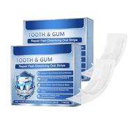 Tiras bucales para el cuidado de dientes y encías, tiras blanqueadoras que no dañan el esmalte, eliminan las manchas de café, vino y tabaco, tiras adhesivas suaves de 30 minutos (2Piezas)