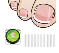 Tiras correctoras de uñas encarnadas, 50 tiras de enderezadora de uñas curvadas, parches de corrección de uñas de los pies, tubo espaciador de soporte de uñas, pedicura de uñas encarnadas