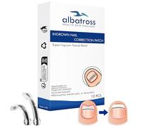 Tiras correctoras de uñas encarnadas, alisador de uñas y soporte para uñas curvas o encarnadas, kit de tratamiento de uñas encarnadas en casa para un alivio rápido del dolor y corrección de uñas