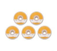 Tiras de absorción de alambre de soldadura desoldadora, paquete de 5 unidades con núcleo de cobre, diseñadas para una eliminación precisa y eficiente de soldadura en tareas de reparación electrónica