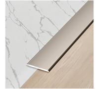 Tiras de aluminio para suelo, 3 perfiles planos separados para juntas de azulejos, puertas, color champán, 6 cm de ancho x 2,7 m de largo (90 cm x 3)