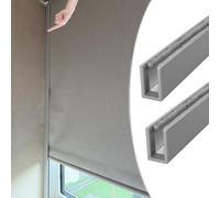 Tiras de bloqueo de luz, 2 unidades, rieles laterales de canal U para persianas enrollables y persianas celulares, bloqueador de luz de ventana personalizable, se puede pintar para uso en interiores
