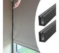 Tiras de bloqueo de luz, 2 unidades, rieles laterales de canal U para persianas enrollables y persianas celulares, bloqueador de luz de ventana personalizable, se puede pintar para uso en interiores