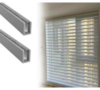 Tiras De Bloqueo De Luz De Aleación De Aluminio Con U Para Persianas Enrollables, Persianas Venecianas,Bloqueadores De Huecos De Luz, Persianas De Ventana, Rieles Laterales A-2pcs,4W x 147H cm