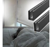 Tiras de bloqueo de luz opacas para dormitorio, persianas enrollables, bloqueadores de luz de canal en U, rieles laterales para persianas de ventana, riel lateral opaco para guardería