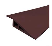 Tiras de borde de transición de suelo de 1 m, PVC flexible para decoración de alfombras, madera y goma (marrón oscuro)