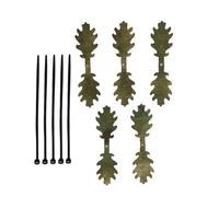 Tiras de Camuflaje Envolvente | 5 Piezas de Tiras de Hojas para Casco de Caza al Aire Libre | Equipo de Exteriores con 5 Bridas para Entrenamiento en Terrenos Áridos y Ejercicios de Supervivencia |