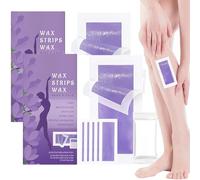 Tiras de cera suaves para rostro y cuerpo, cuenta (20 tiras para el cuerpo + 20 para la cara) con 10 toallitas calmantes (2pcs)