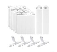 Tiras de cinta de montaje para fotos, 48 pares, 93 x 19 mm, fuertes, daños, perfectas para colgar varios artículos de decoración del hogar