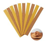 Tiras de Corcho Autoadhesivas,10 PCS Bandas De Corchos Autoadhesivas para Ajustar la Talla del Sombrero y Optimizar el Ajuste,Inserto de Corcho para Sombreros de Fieltro de Paja (200 x 20 x 2 mm)