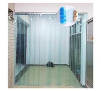 Tiras de cortina de PVC transparente, resistentes y de plástico, para puertas deras frigoríficas, almacenes y almacenes frigoríficos (color: azul, tamaño: 75 x 230 cm/29,53 x 90,55 pulgadas)